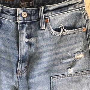 Abercrombie & Fitch Ripped High-Rise Jeans